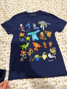 Pixar Navy Blue Graphic Tee - Women Tops